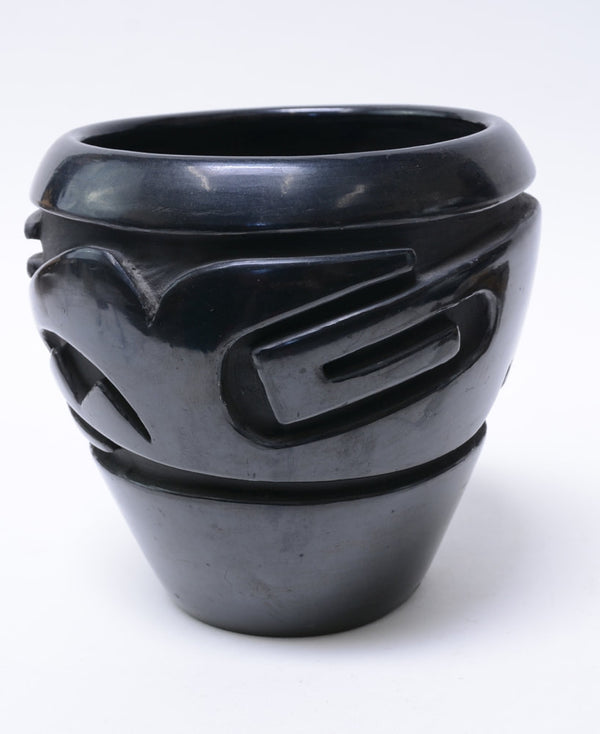 Santa Clara Pueblo Carved Black Pottery By Stella Chevarria
