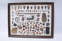 Frame of Artifacts from the Raleigh "Slick" Ritchal Collection, Omak, County of Okanogan, WA