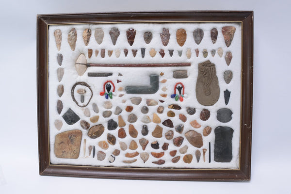 Frame of Artifacts from the Raleigh "Slick" Ritchal Collection, Omak, County of Okanogan, WA