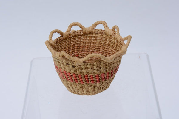 Small Quinault Basket with ears on rim