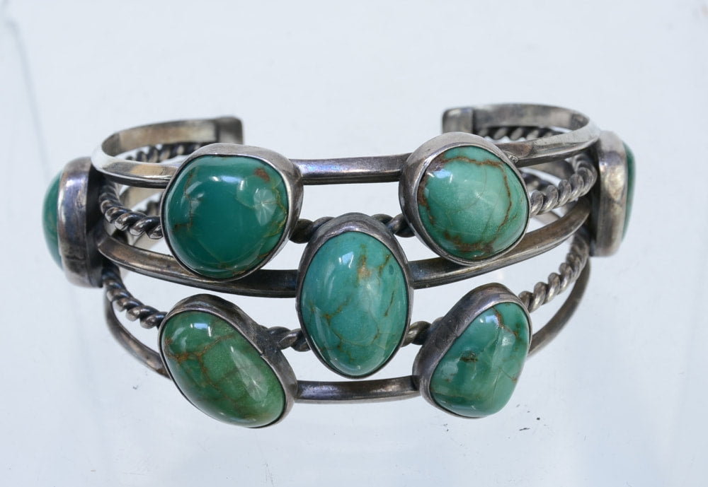 Navajo Turquoise and Sterling Silver Cuff Bracelet
