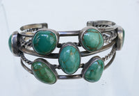 Navajo Turquoise and Sterling Silver Cuff Bracelet