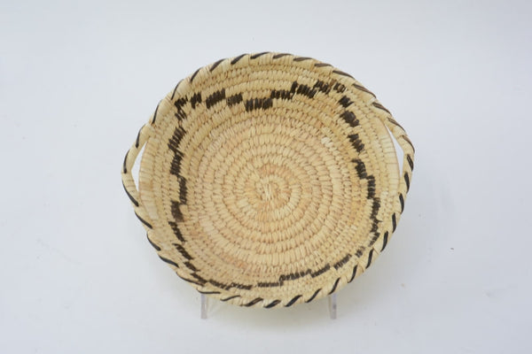 Papago Indian Basketry Tray / Bowl with Handles