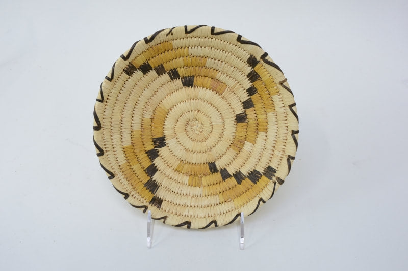 Papago Indian Basketry Polychrome Tray