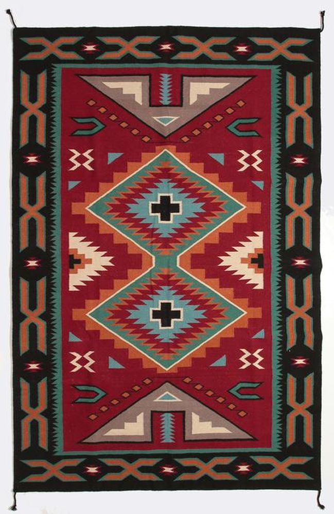 Southwest Wool Area Rug, 4' x 6"