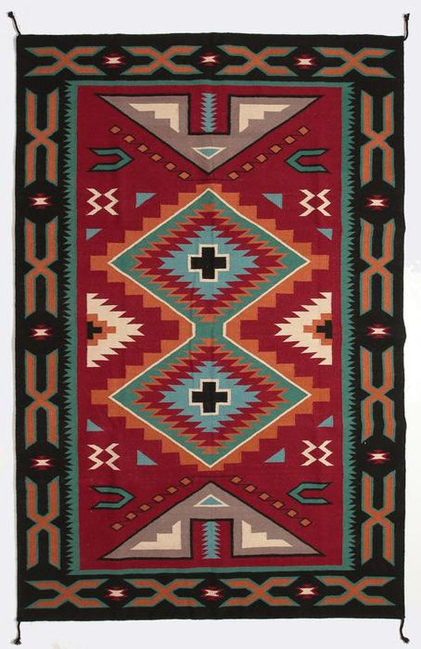 Southwest Wool Area Rug, 4' x 6"