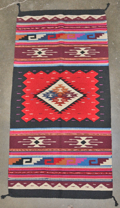 Southwest Wool Area Rug, 64" x 32"