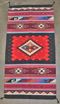 Southwest Wool Area Rug, 64" x 32"
