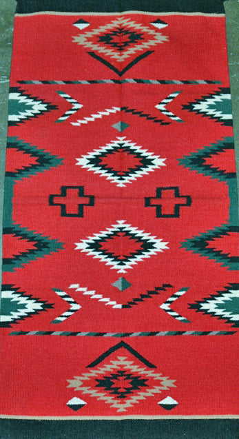 Southwest Wool Area Rug, 64" x 32"