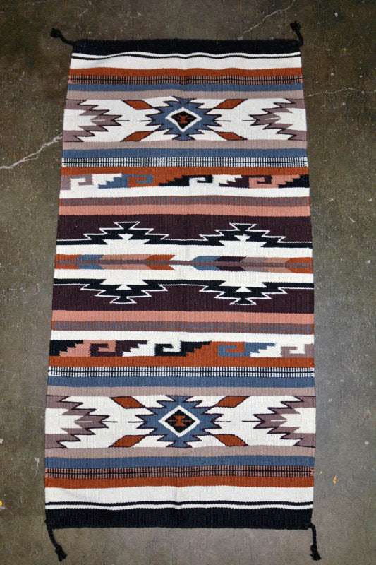 Southwest Wool Area Rug, 64" x 32"