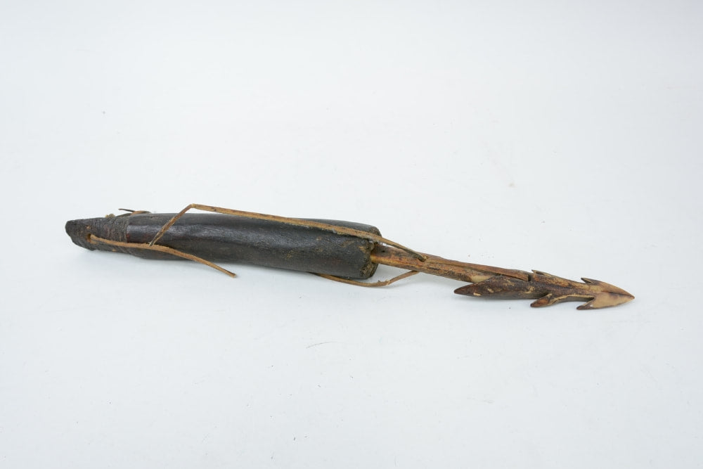 Ancient Eskimo Bone and Ivory Harpoon Head Shaft