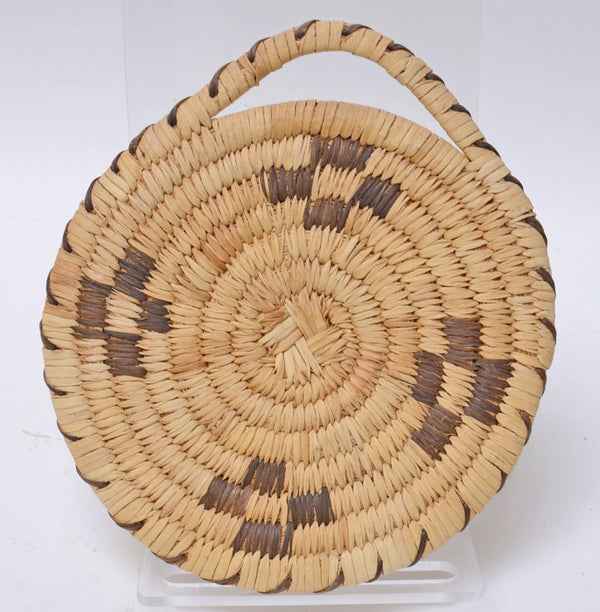 Papago Indian Basket with Coyote tracks motif