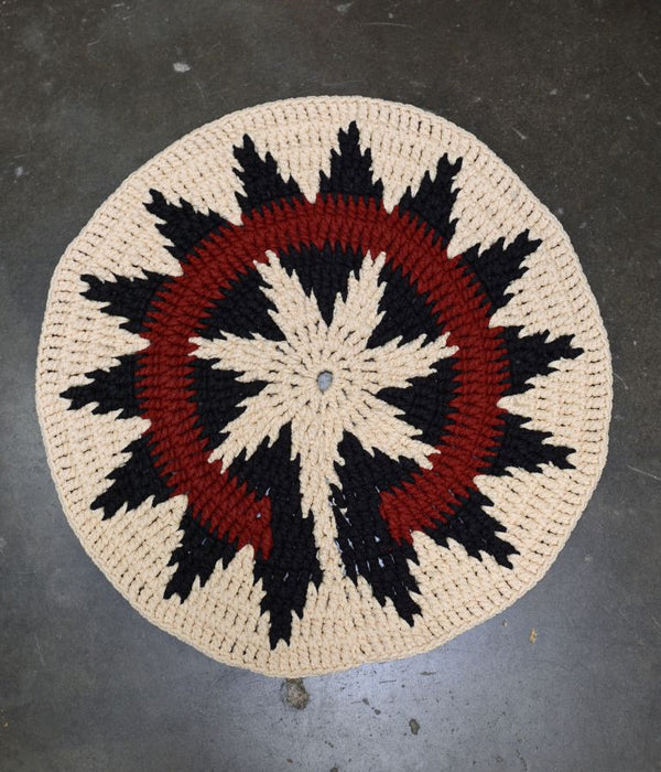 Navajo Cord Woven Wedding Basket Rug