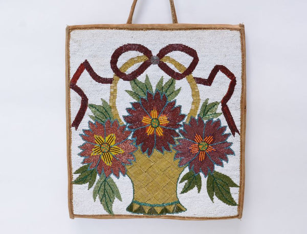 Large Yakima Plateau Beaded Bag - Floral Bag - 15 1/2" x 14 1/4"