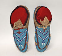 Blackfeet Gros Ventre Fully Beaded Moccasins