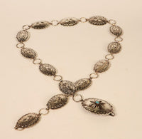 Navajo Link Sterling Silver Concho Belt - CG Wallace Family Collection