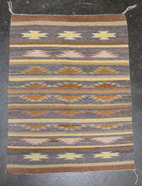 Navajo Rug, banded goldtone Classic Revival