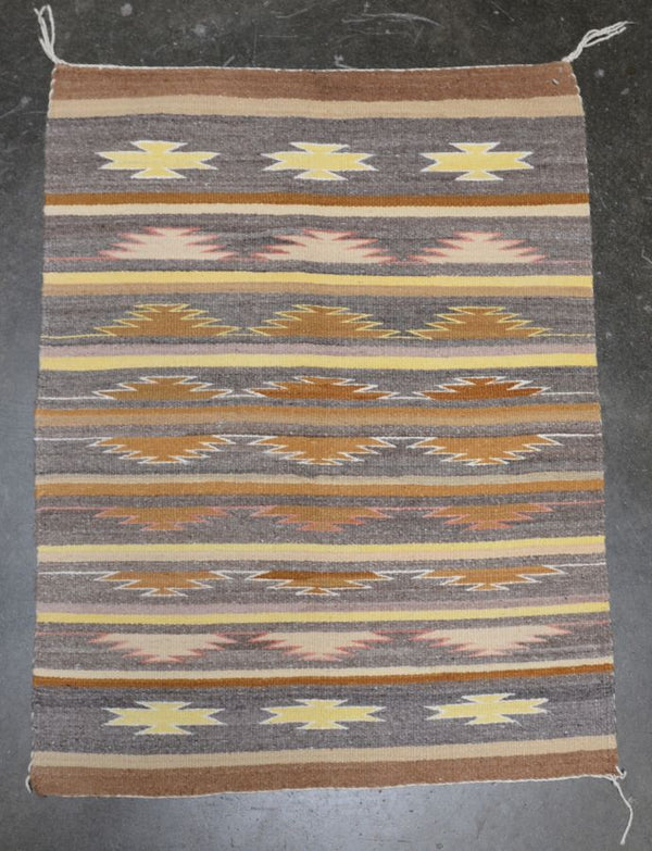 Navajo Rug, banded goldtone Classic Revival