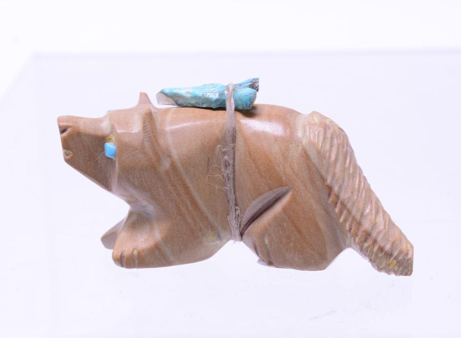 200602-22 Zuni Fetish Carving; 1 1/4" x 2 1/2" by Joann Chema; Dolomite