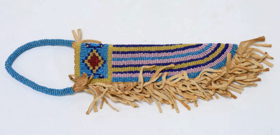 Plains Beaded Scabbard with Fringe