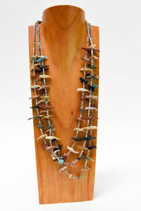 Zuni Three strand Fetish Necklace by Anderson Emerson Quam Sr. and family