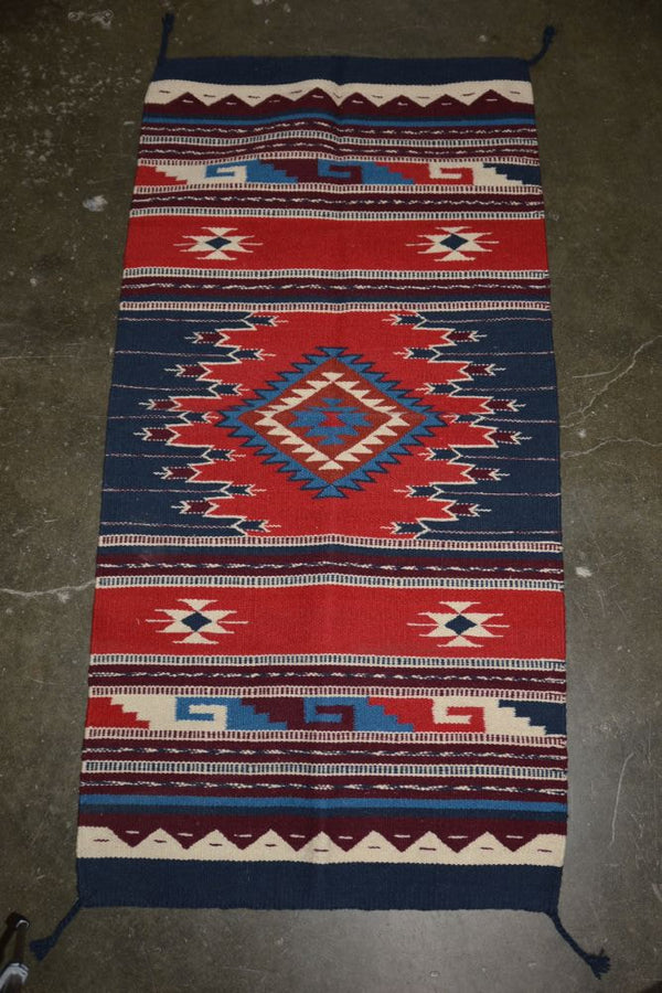 Southwest Area Rug - All Wool - 32" x 64"