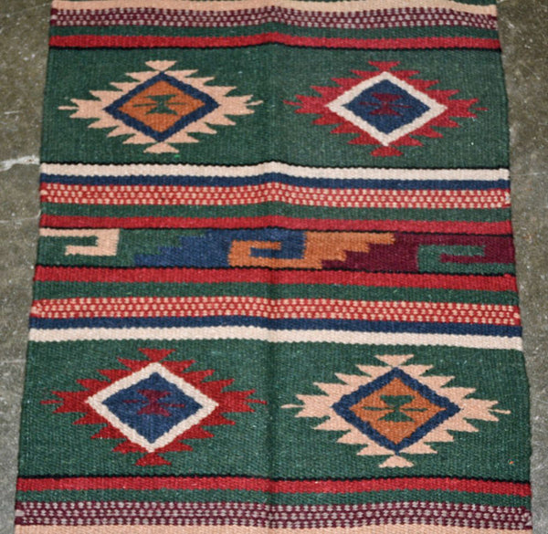 Southwest Area Rug - All Wool - 20" x40"