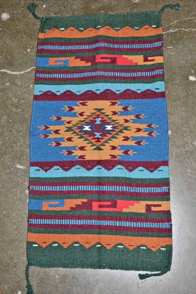 Southwest Area Rug - All Wool - 20" x 40"