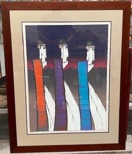 Armado Pena Signed framed lithograph