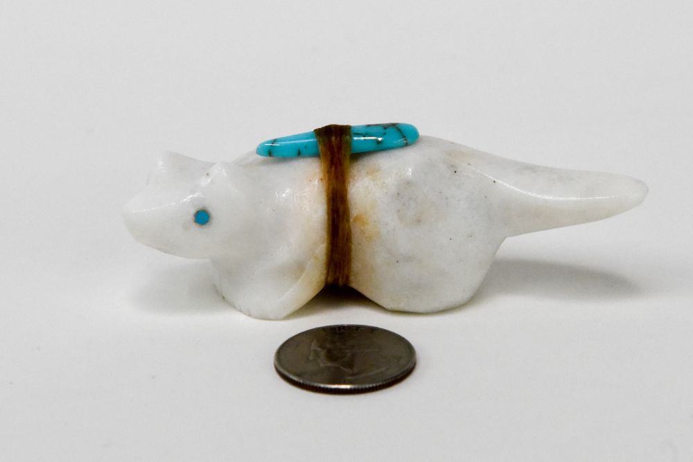 Zuni White Fox or Wolf by Herbert Halate