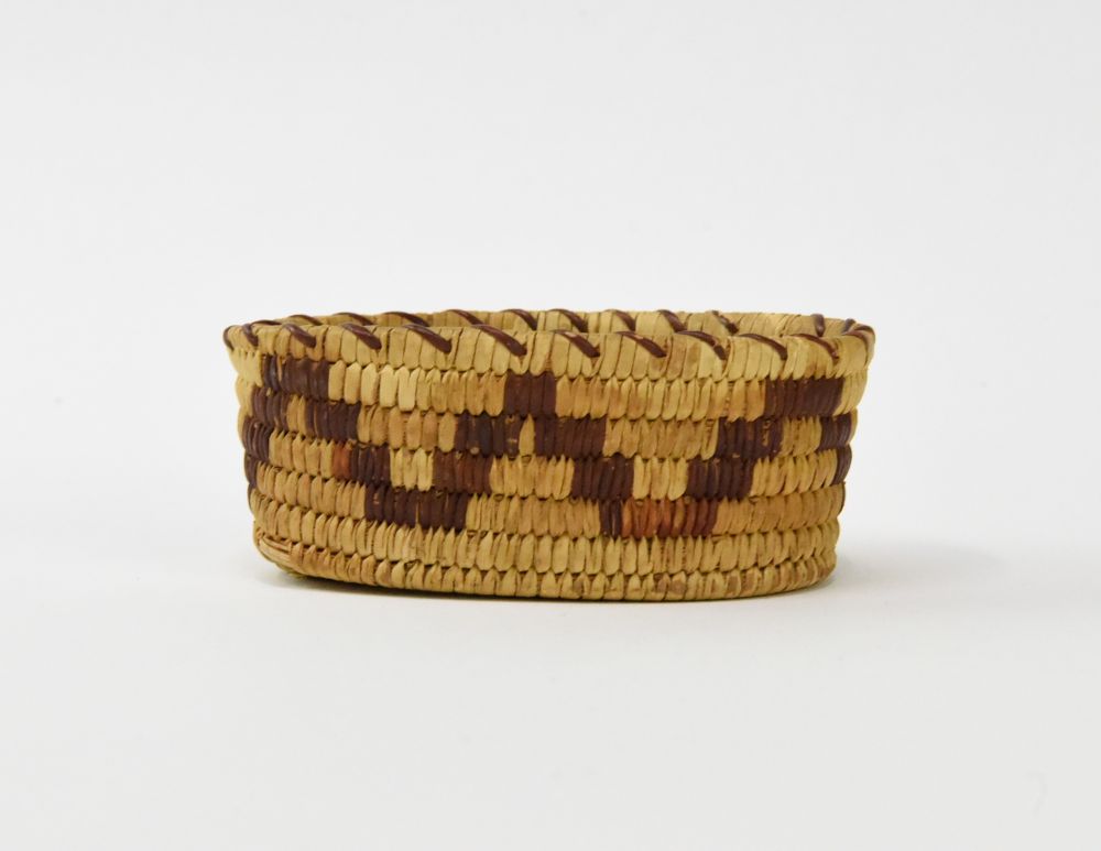 Papago Indian Basket with red yucca root