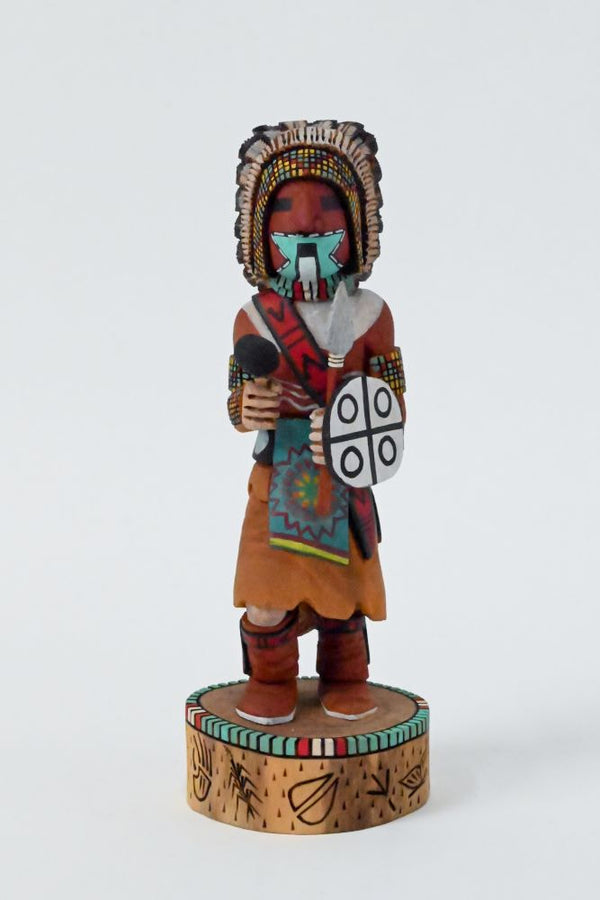 Hopi Pueblo Comanchie Warrior Kachina Doll By Calvin Pavatea