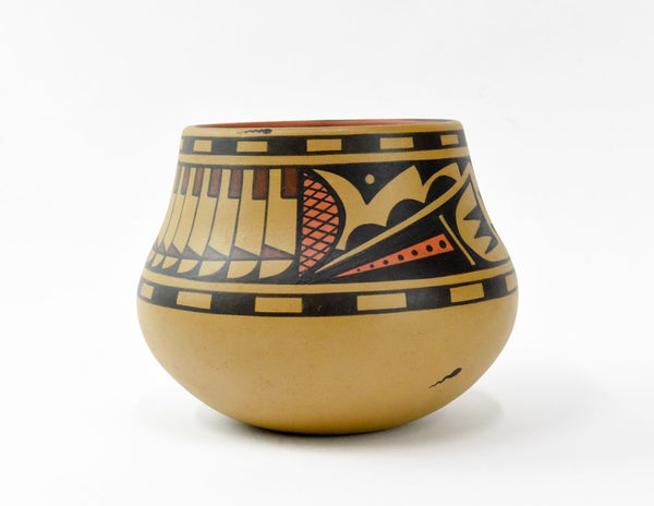 San Ildefonso Pueblo Polychrome Pottery Jar By Cavan Gonzales