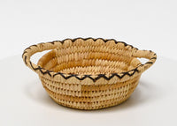 Papago Coiled basket with handles on side