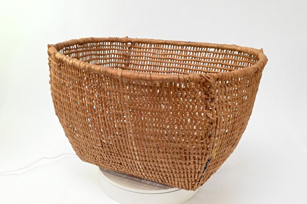 Large Northwest Coast burden basket; Clam Basket (Kwakwaka'wakw) Kwakiutl
