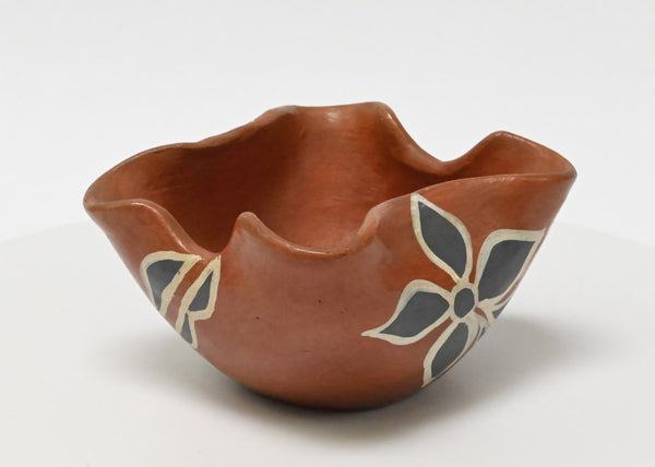 Antique Santa Clara Pueblo Polychrome Redware Pottery