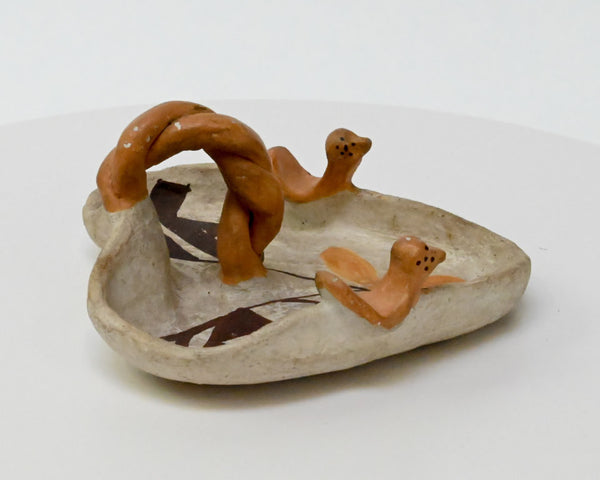 Acoma Pueblo Heart Shaped Pottery Dish