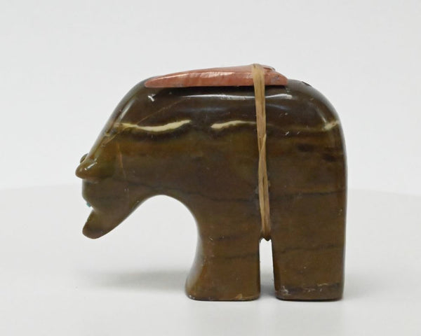 Large Zuni Bear Fetish with arrowhead gift tied on