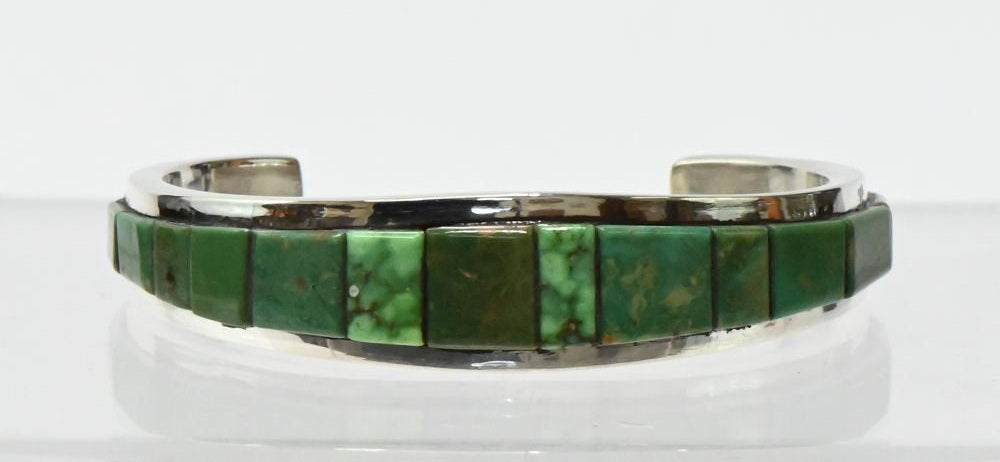 Navajo Sterling Silver and Turquoise Bracelet By Noted Artist Teddy Draper Jr.