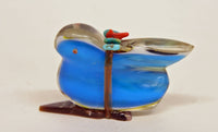 Zuni Fetish, Art glass bird/eagle by Evalena Boone