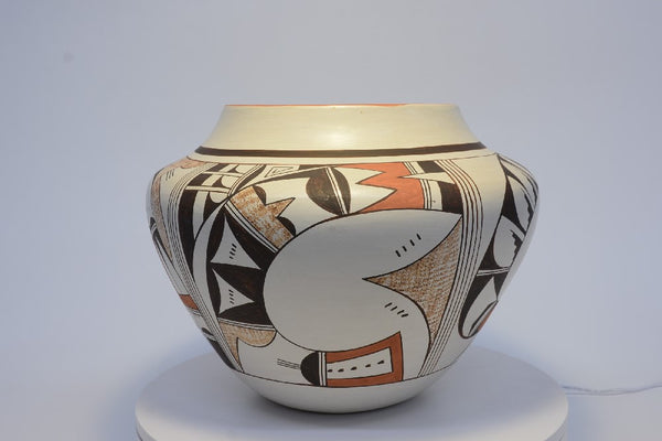 Large Hopi Pueblo Polychrome Pottery Jar By Eunice "Fawn" Navasie