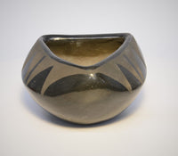 Vintage San Ildephonso Triangular Pottery Bowl