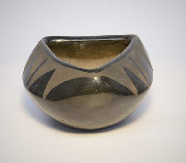Vintage San Ildephonso Triangular Pottery Bowl