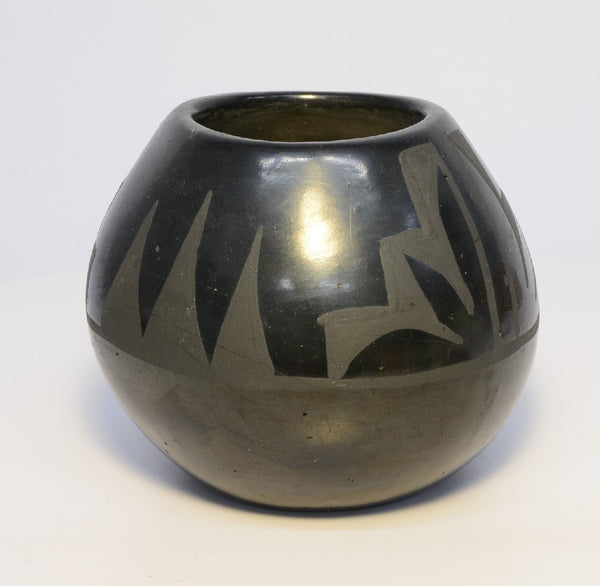 Vintage Santa Clara Pueblo Pottery Bowl By Olivia Sisneros