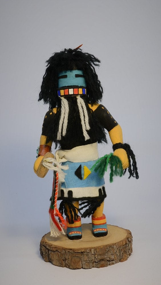 Hopi Pueblo Long Hair Kachina Doll By Stewart A.