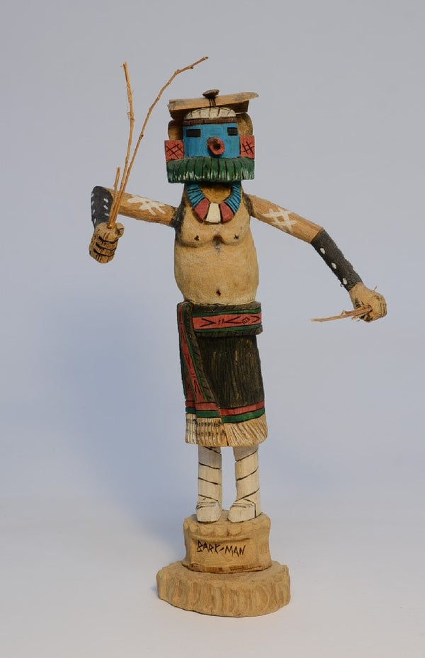Hopi Pueblo Bark Man Kachina Doll By Linally