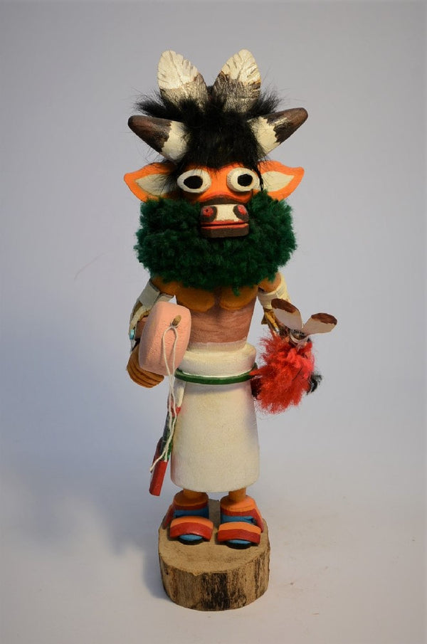 Zuni Pueblo Cow Kachina Doll By S. Awelagtewa
