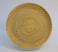 Papago basket, Southern Arizona, coiled Basket Tray of Yucca stem