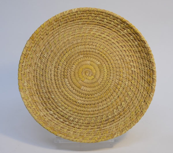 Papago basket, Southern Arizona, coiled Basket Tray of Yucca stem
