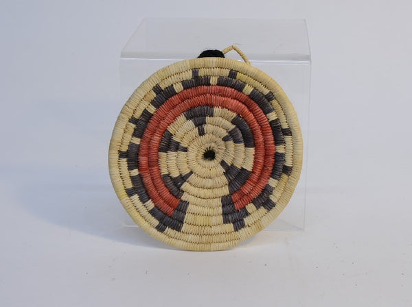 Hopi Coiled basket with Wedding Basket motif